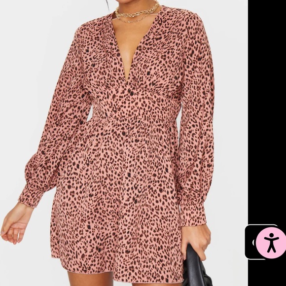 PrettyLittleThing Pink Leopard Dress - Picture 5 of 7